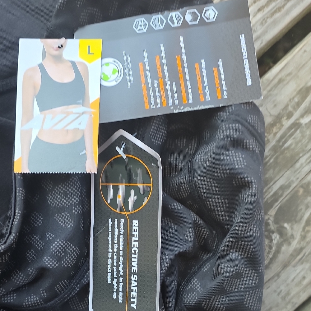 Avia Black Patterned Leggings - Picture 4 of 7